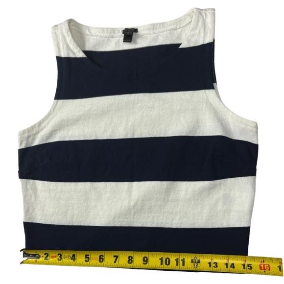J. Crew Women's Navy/White Striped Cropped Tank Top XS/Rugby Knit Wrap Skirt XXS - Picture 6 of 15